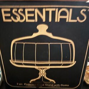 Vintage Essentials 2 piece pedestal cake stand with dome lid